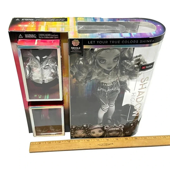 MGA Shadow  High Nicole Steele Grayscale with Two Outfits Rainbow High New - Picture 2 of 9